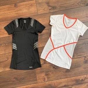 XS Reebok & Under Armor Athletic T shirts- 2 pack